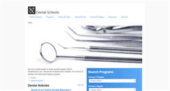 Desktop Screenshot of dentalschools.com